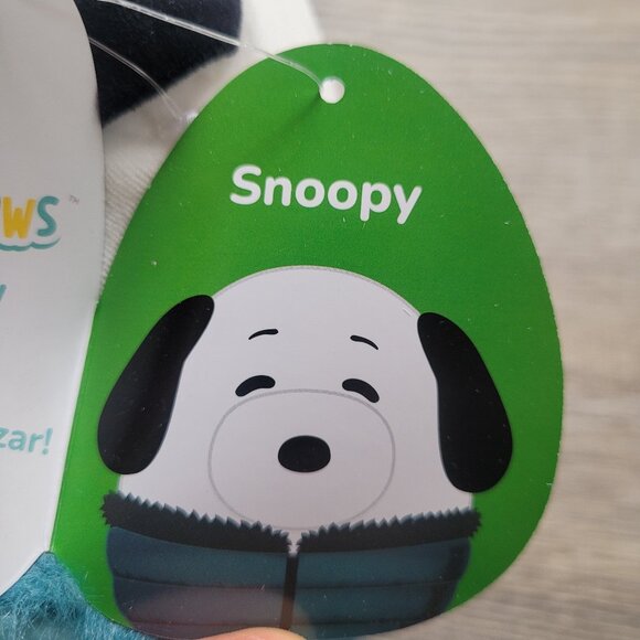 Snoopy Peanuts 8 inch Squishmallow Holiday Christmas Puffer coat NWT - Picture 4 of 4